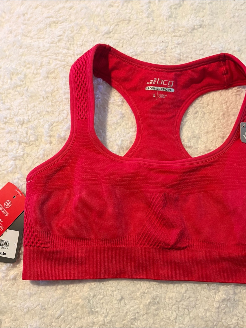 Triumph Red Seamless Racerback Sports Bra